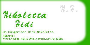 nikoletta hidi business card